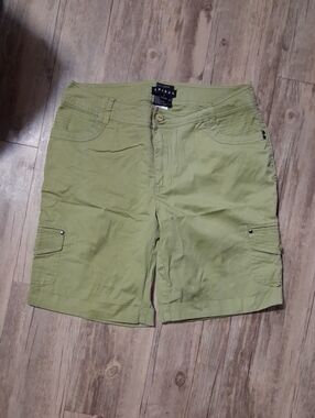 Tribal Olive Green Cargo Shorts for Men